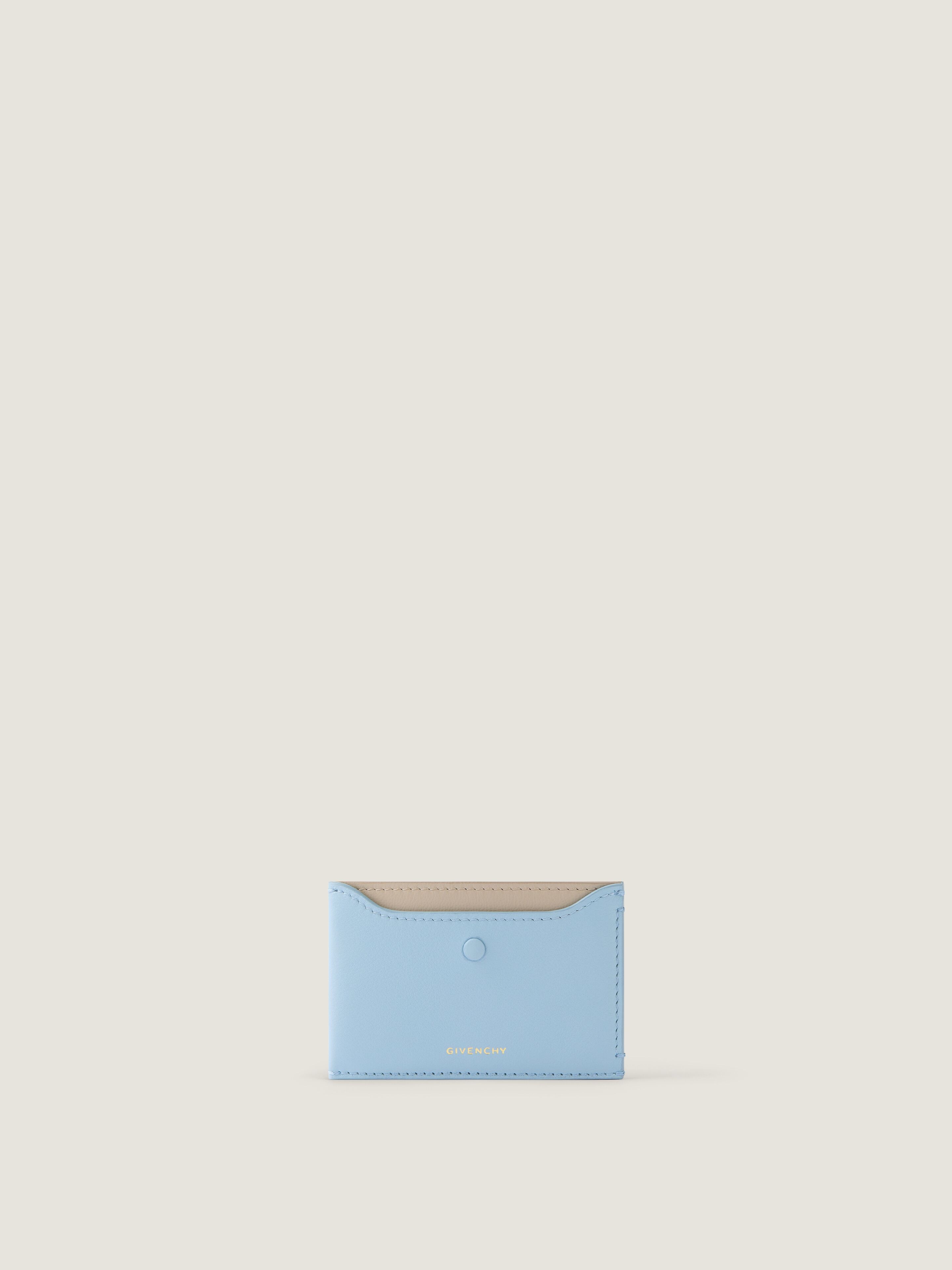Day card holder in grained leather